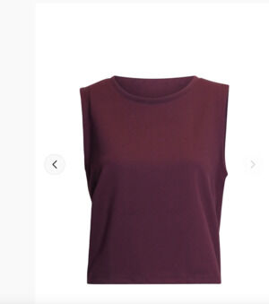 THE KNO Jet Set Tank Top in Wine XS